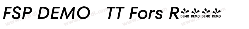 FSP DEMO   TT Fors R字体转换